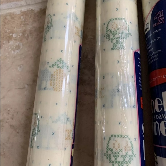 3 Rolls Vintage 1990 Rubbermaid Shelf Drawer Liner Country Stitch Retro - Picture 4 of 6